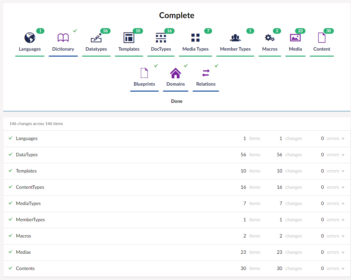 The report view makes it quicker to see at a glance what has changed.