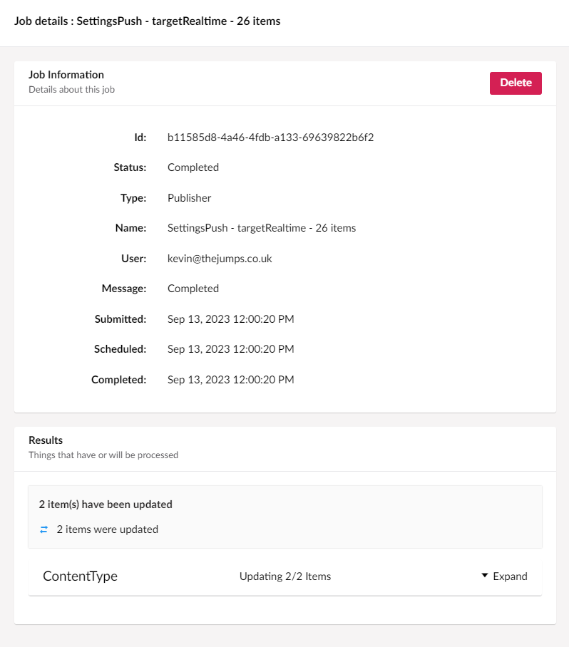 uSync Audit Details