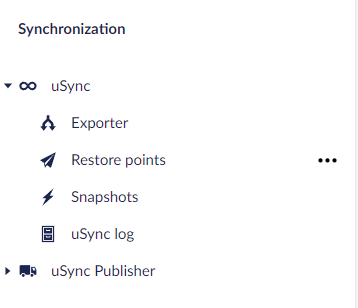 New uSync Tree